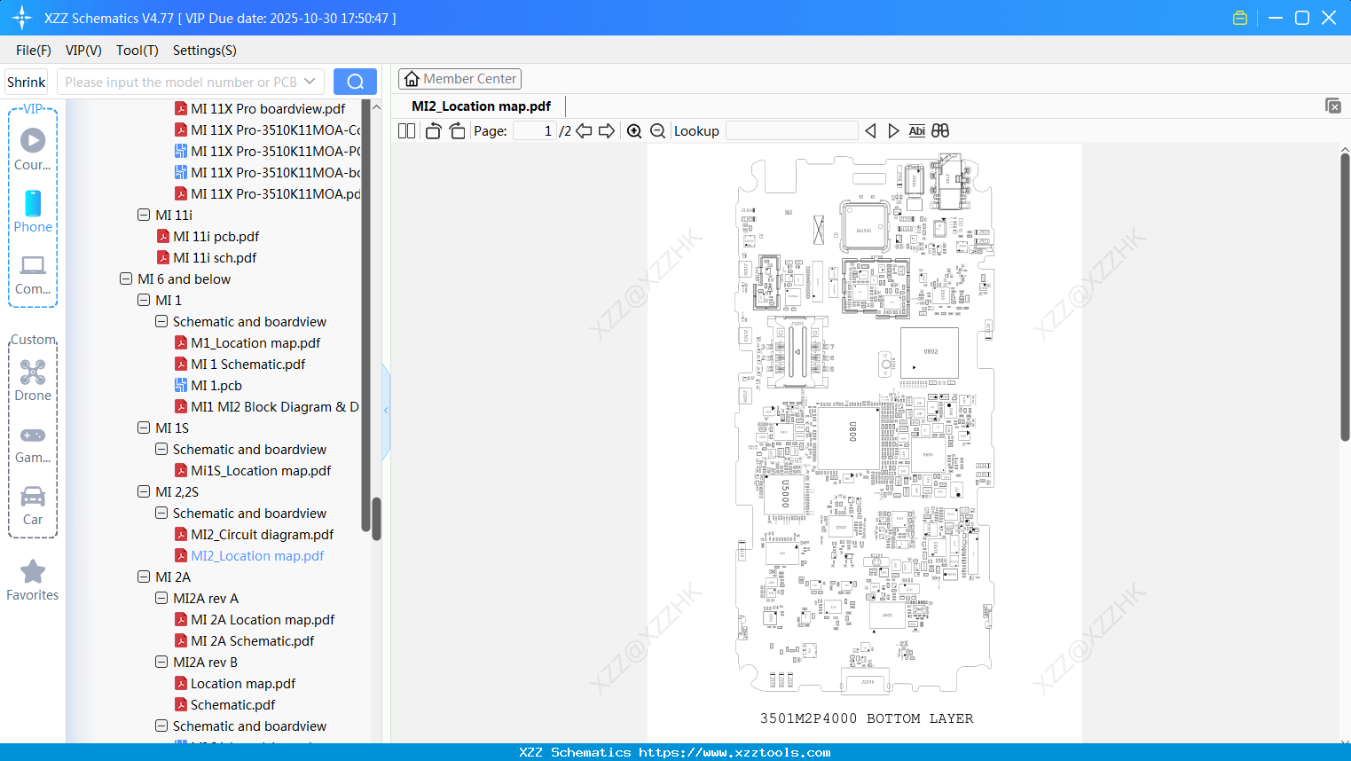 Xiaomi MI2_Location Map